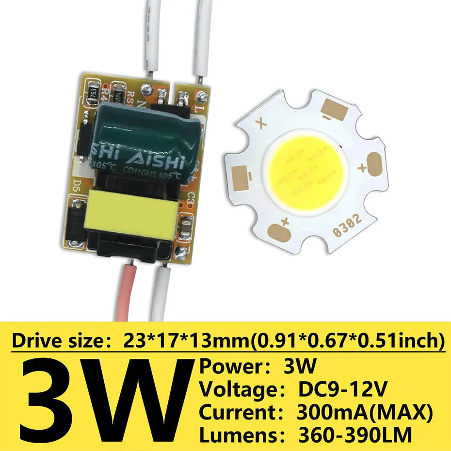 1Set High Power 3W 5W 7W 10W COB Bridgelux LED Integrierte Lampe Chip mit LED Netzteil Treiber Für LED Flutlicht Spot Licht – Detail 2