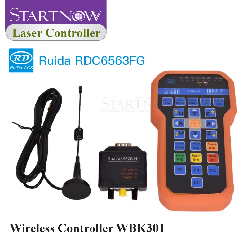 Startnow Wireless Remote Fiber Optic Control System RDC6563FG Uses A Ruida DSP Mainboard for Metal Hybrid Laser Cutting Machines