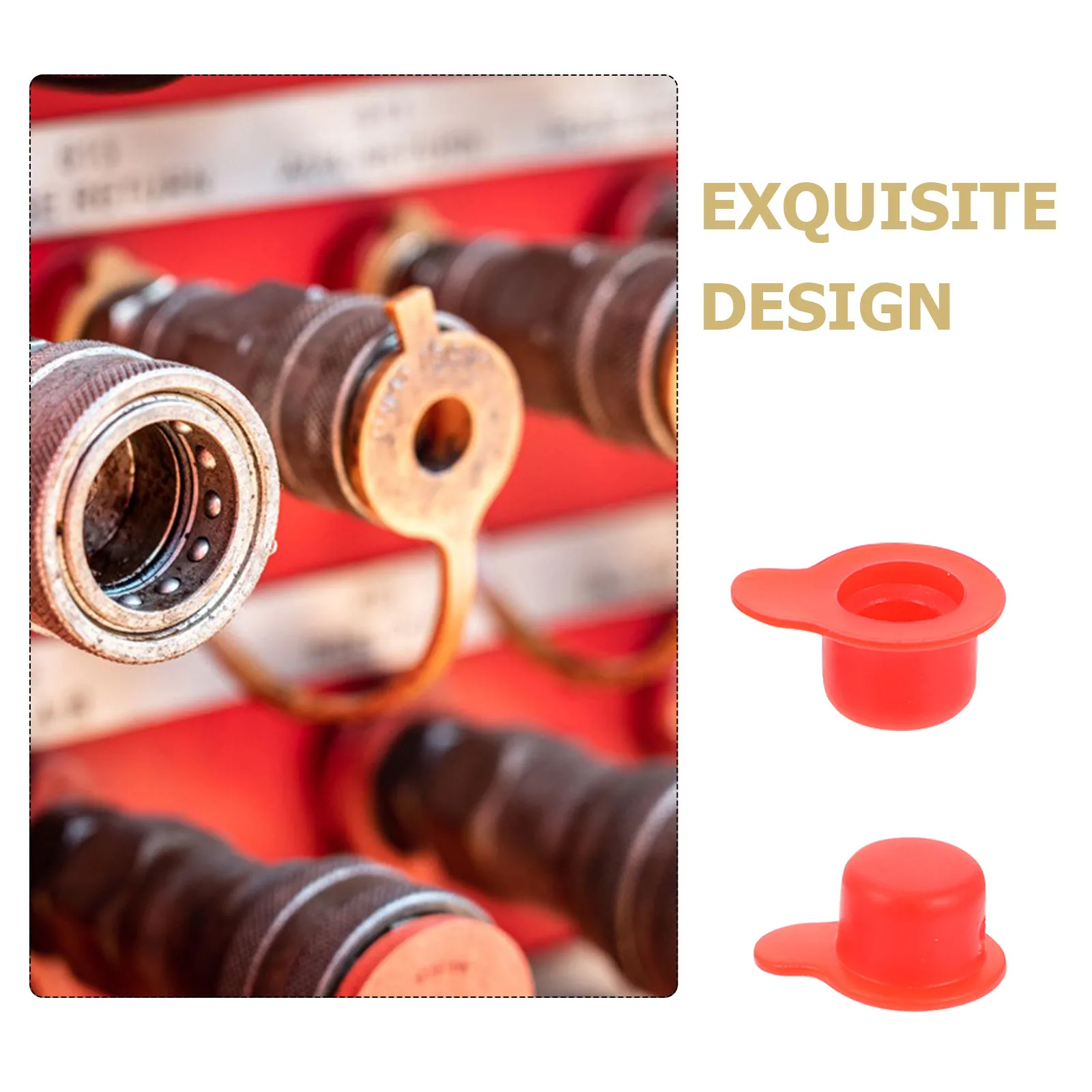 

200Pcs Silicone Rubber Cylinder Dust Plugs Protective Caps Internal Thread Hole Plugs Waterproof Oil Resistant for Hydraulic