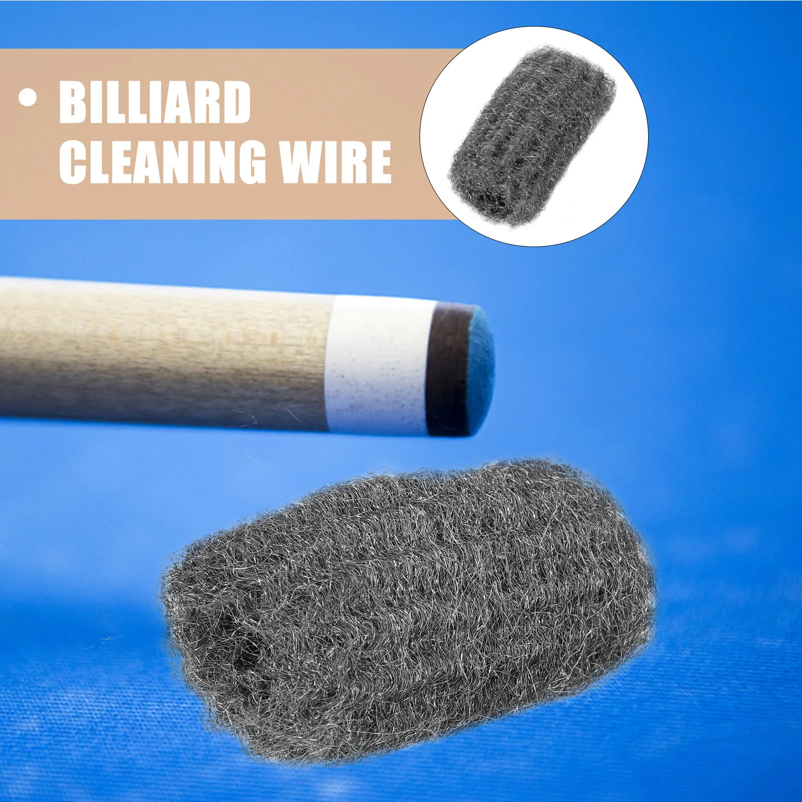 

5Pcs Coarse Steel Wire Pool Cue Shaft Polishing Tool Billiard Wire Burnisher for Effective Sanding and Surface Smoothing