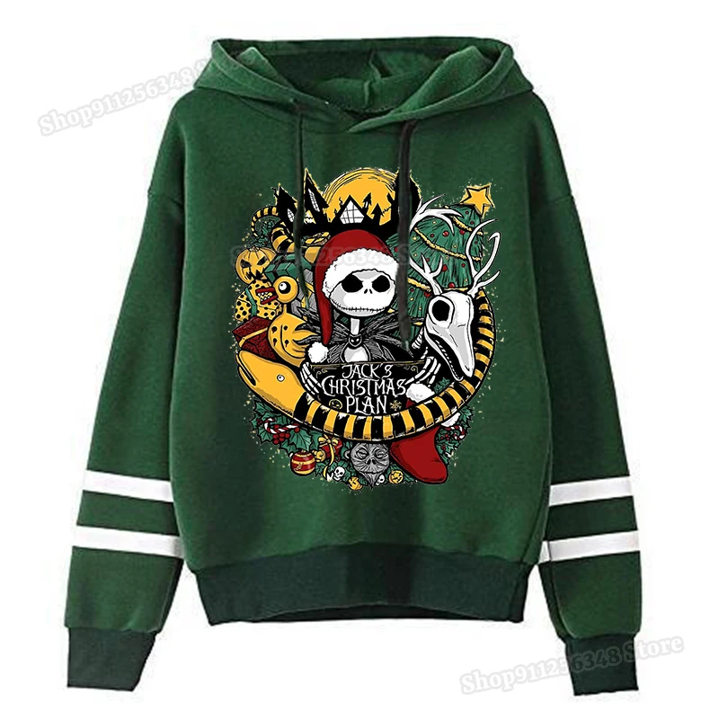 The Nightmare Before Christmas Hoodies for Men Women Jack Tops Skellingtone Figure Print Sweatshirts Winter Clothes Xmas Gifts