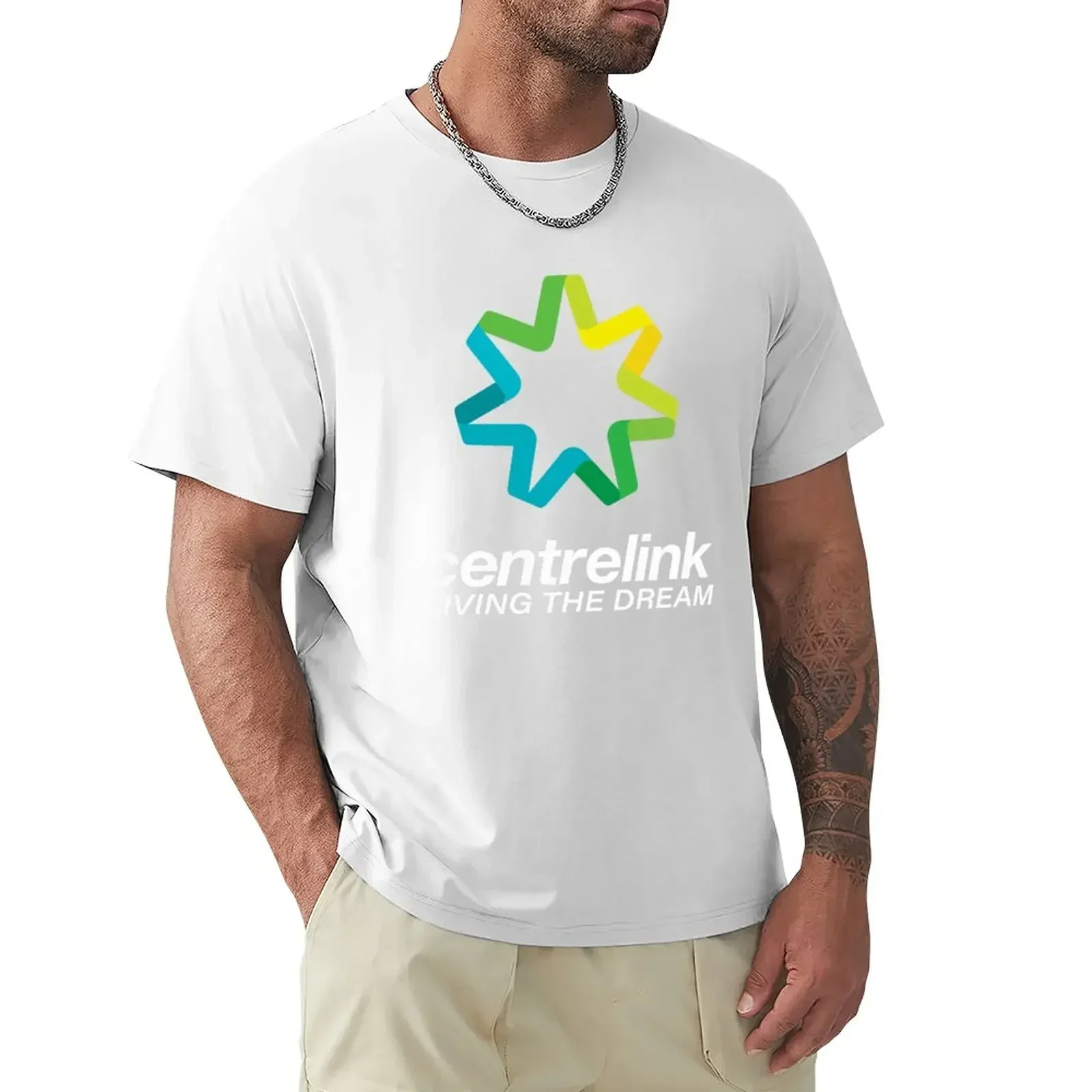 Centrelink Living The Dream T-Shirt 2026 New Unisex Cotton Fabric Tee Color Star Logo Print Funny Meme Short Sleeve Tops
