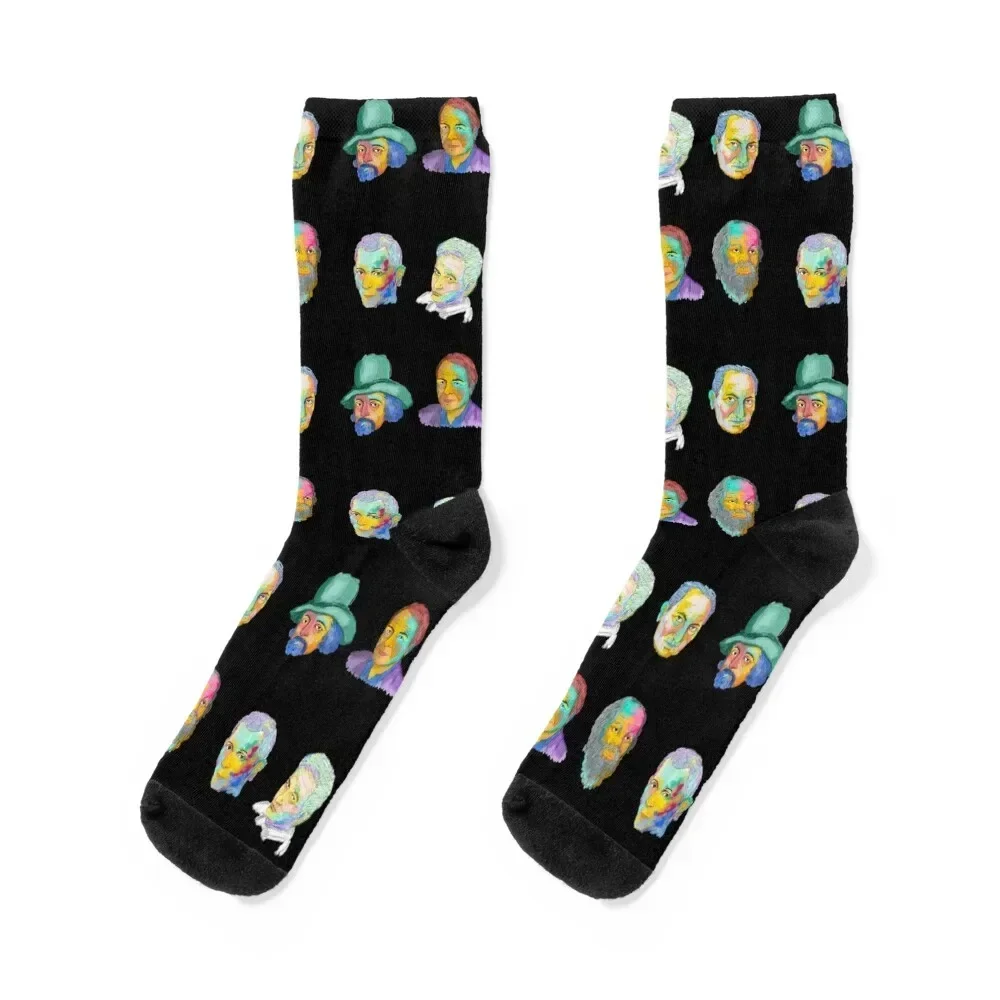 Philosophers abstract painting Socks retro sports and leisure kids Socks Men's Women's