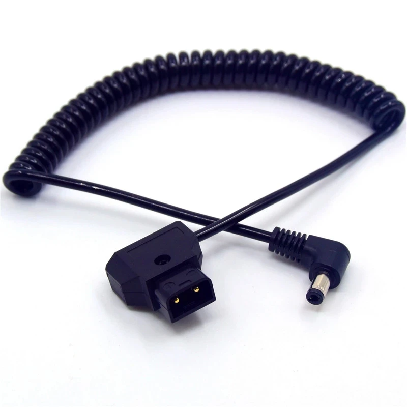 

D-Tap 2Pin Male To DC 5.5*2.5mm Adapter Spring Cable For V-Mount Anton Battery Fit Digital Camera