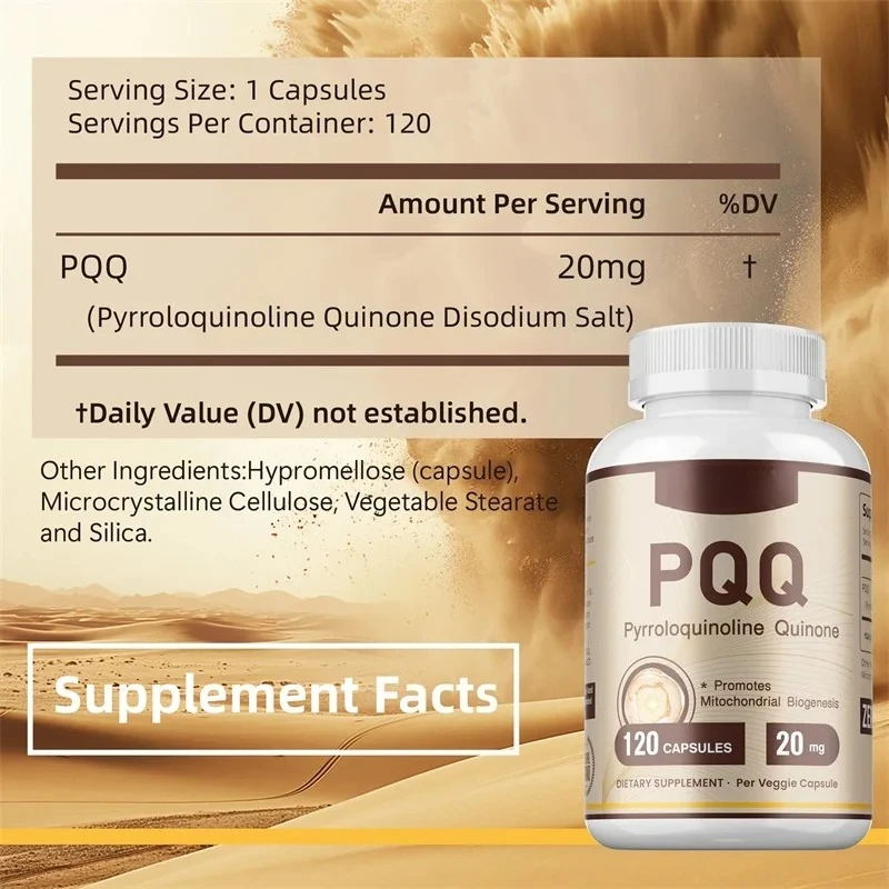 PQQ Supplement - Mitochondrial Support, Improve Sleep Quality, Helps Energy Boost, Supports Heart Health, Cognitive Function