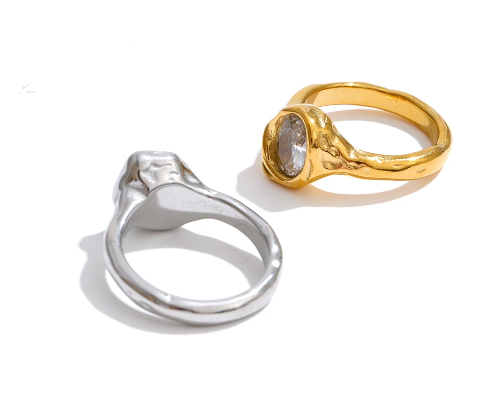 Yhpup Größe 678 Edelstahl Zirkonia Ring PVD-Beschichtet Trendiger Frischer Zarter Schmuck 2026 Großhandel – Detail 2