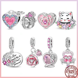 New 925 Sterling Silver Valentine's Day Love Beads Suitable For Pandora 925 Original Bracelet Diy Gift Anniversary Birthday
