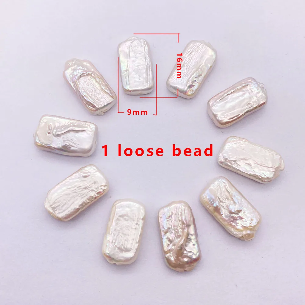 Square Straight Hole 9x16mm Beads Natural Freshwater Pearls Loose Beads Diy Fashion Jewelry Making Necklace Pendant Earrings