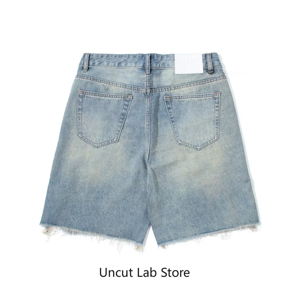 Gallery Dept American retro washed old ripped loose straight five-point denim shorts