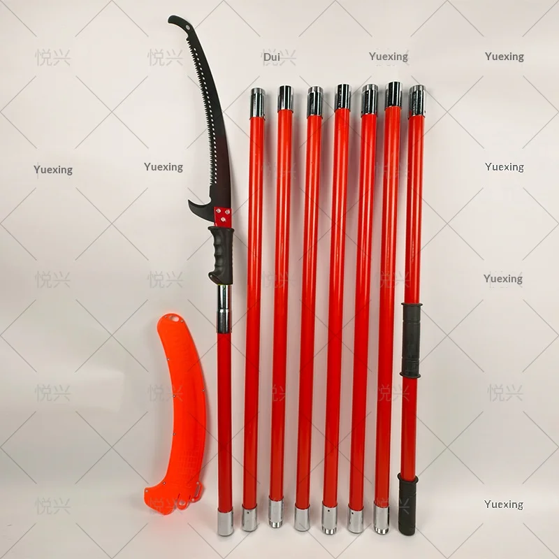 Pruning Saw Thickened 32mm Insulated Pole Garden Hand Tool Double Hook Saw Sharp Edge Tree Pruning Outdoor High-Altitude Work 2
