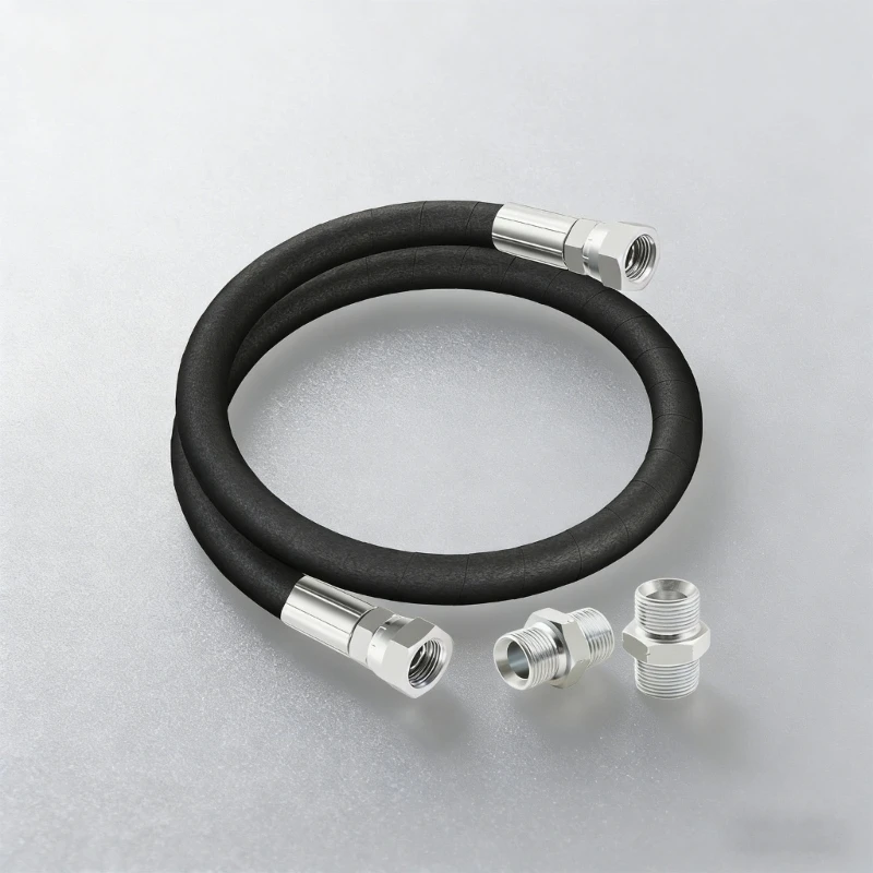 Heavy Duty Rubber Compressor Jumper Hose 1/2 Inch NPT Fitting Permanent Rubber Air Hose for Industrial Applications C7AC