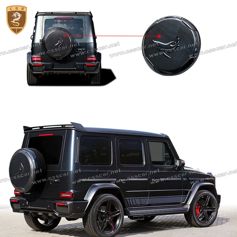 High Quality Car Spare Wheel Tire Cover For Mercedes Ben G Class W464 Dry Carbon Fiber Tire Protective Cover Auto Accessories