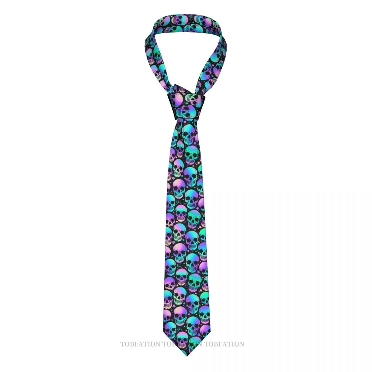 

Colorful Print Ties Skull Bone Skeleton Casual Unisex Neck Tie Daily Wear Narrow Striped Slim Cravat