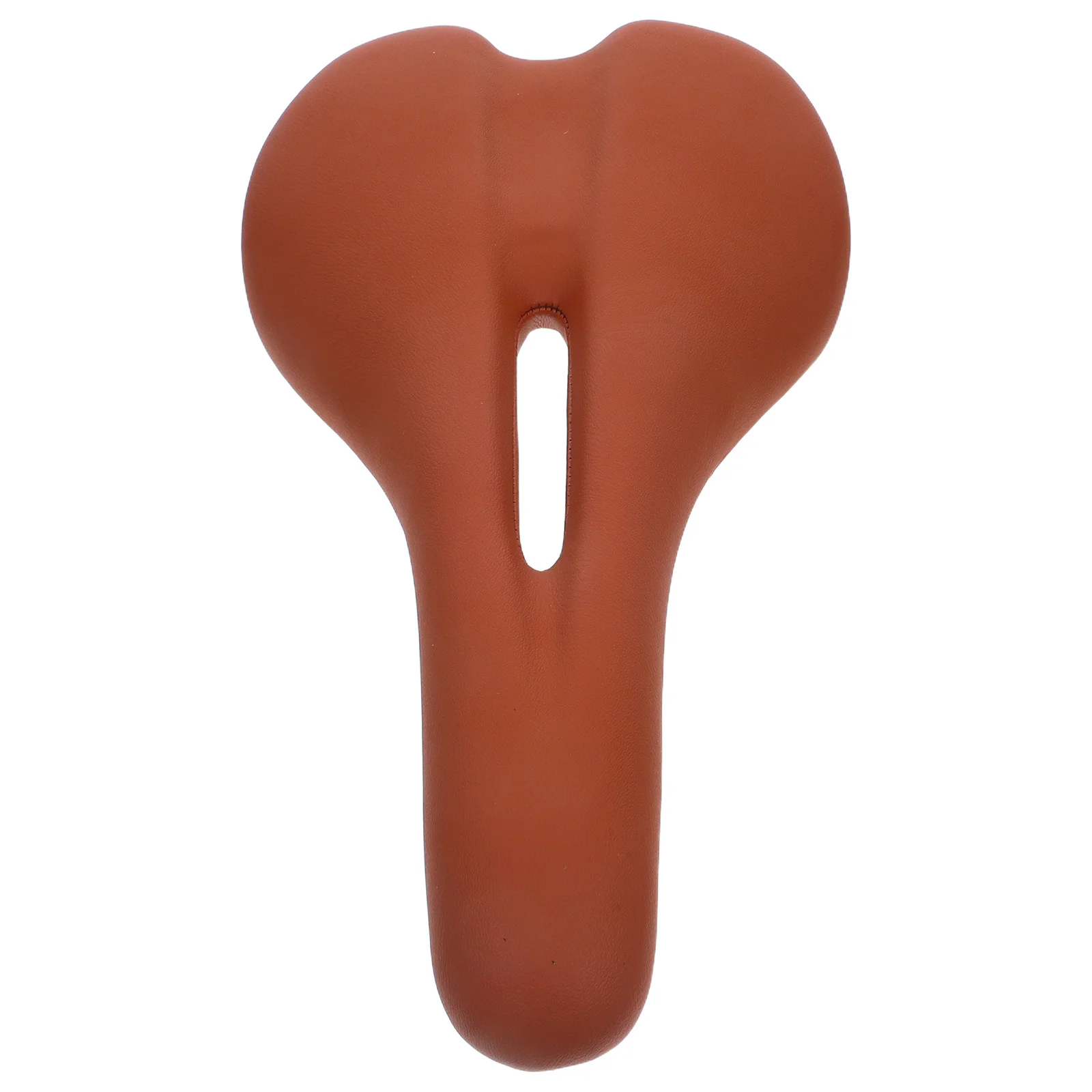 

Comfortable Hollow Bike Saddle Brown Waterproof PU Road Mountain Bike Seat Shockproof Cycling Saddle Replacement Cushion