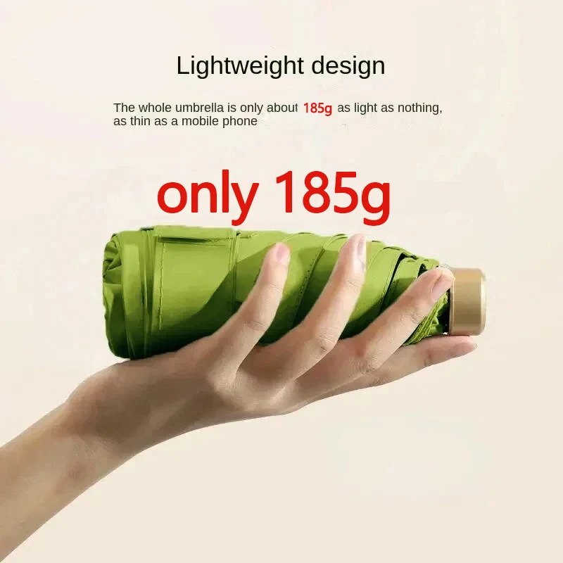 1 قطعة مظلة شمسية صغيرة جيب مظلة المطر الفينيل للطي UV حماية الشمس الظل الأشعة فوق البنفسجية كبسولة المظلة للجيب 55% خصم