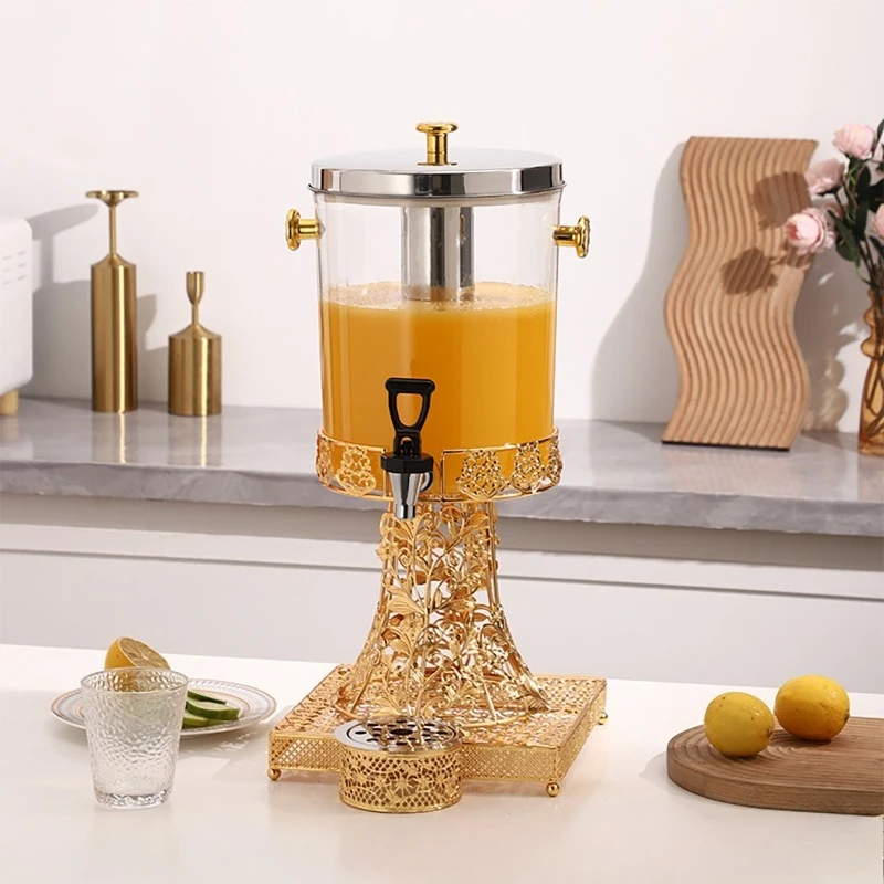 Gold Gilded Juice Ice Bucket Set Hotel Buffet Juice Bucket