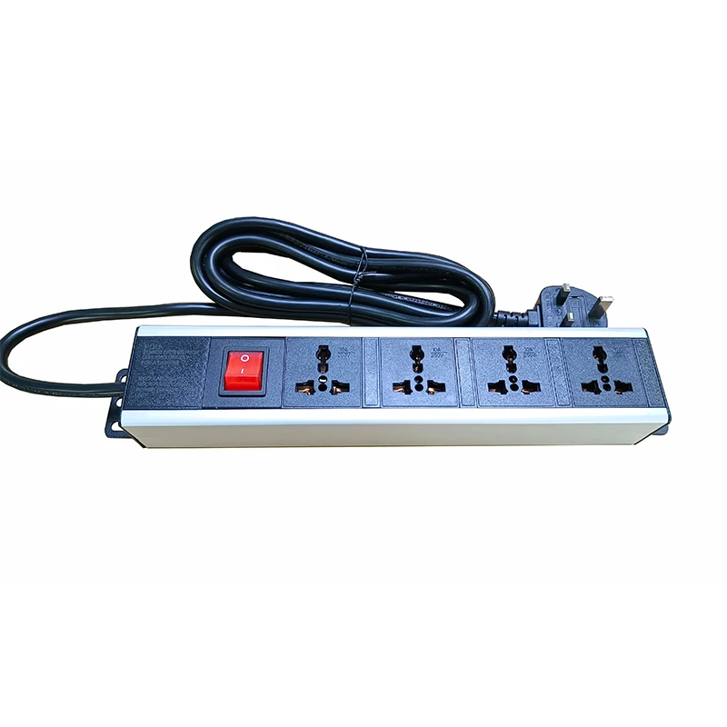 Rack Mounts Pdu Power Strip Uk Pdu OEM Underdesk PDU Customized Power Twin USB Charge A+C HMDI Cat6 Loading protection UK Plug