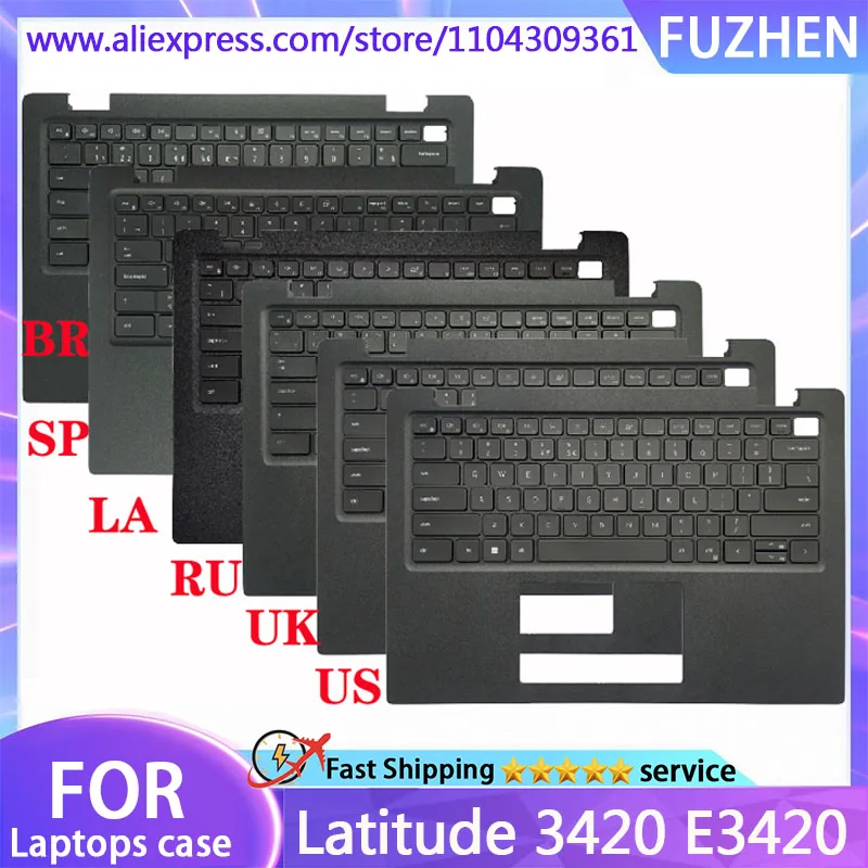 

New For Latitude 3420 E3420 Laptop Host Cover/Bottom Cover/Palm Pad Keyboard/US/UK/SP/LA/RU/BR Keyboard 04PX9K