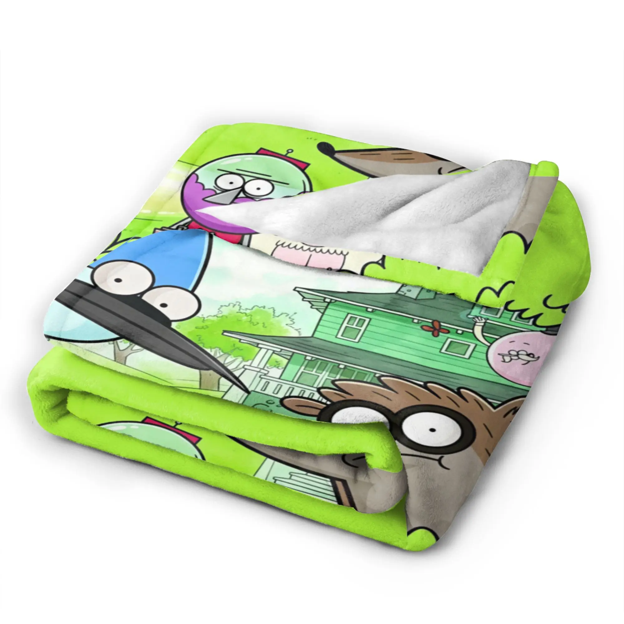 Mordecai And Rigby Regular Show Cartoon Super Soft Blanket  Plush Bedding Throws Couch Chair Flannel Bedspread Bed Cover