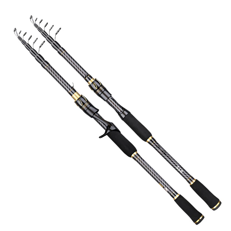 Caña telescópica fibra carbono MBLN – Spinning y casting portátil