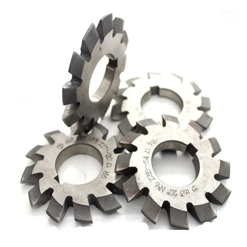 8PCS NO.1-NO.8 M0.4 M0.5 M0.6 M0.7 M0.8 M1 M1.25 Modulus PA20 Degrees HSS Gear Milling Cutter Gear Cutting Tools