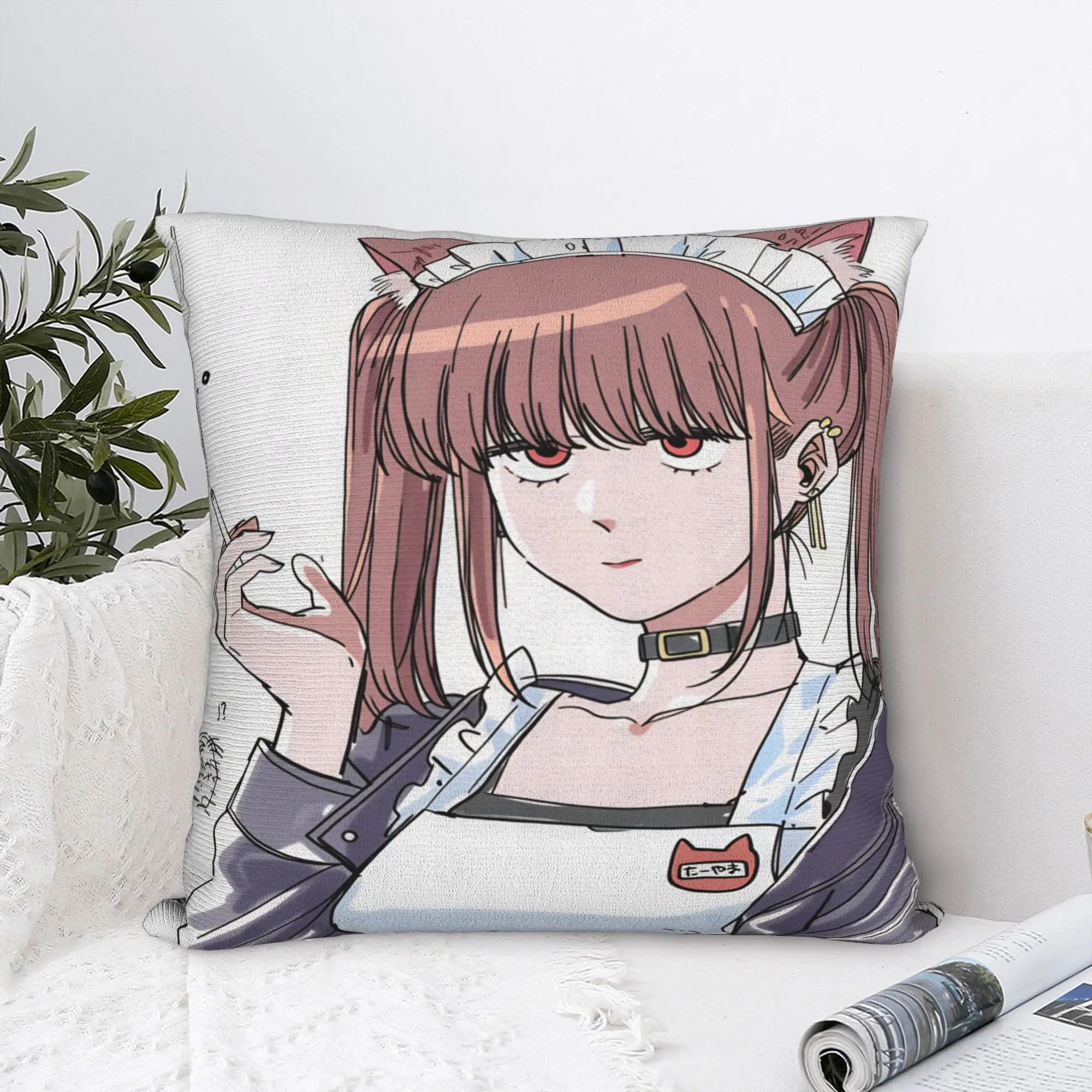 Smoking Behind Supermarket Yamada  Pillow Case  Design Pillow Cover For Couch Sofa Bedroom Retro Trendy Cushion Cover