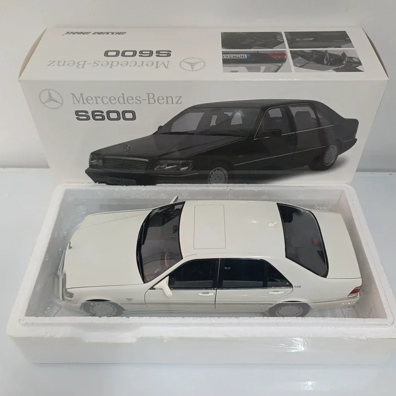 1:18 1990 Mercedes-Benz S600 W140 Alta Simulazione Pressofuso Auto In Lega di Metallo Modello Decorazione Auto display regali di raccolta