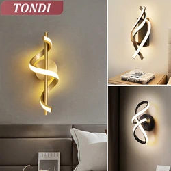 Lámpara de pared LED moderna nórdica, decoración de pared para sala de estar, dormitorio, mesita de noche, iluminación interior minimalista