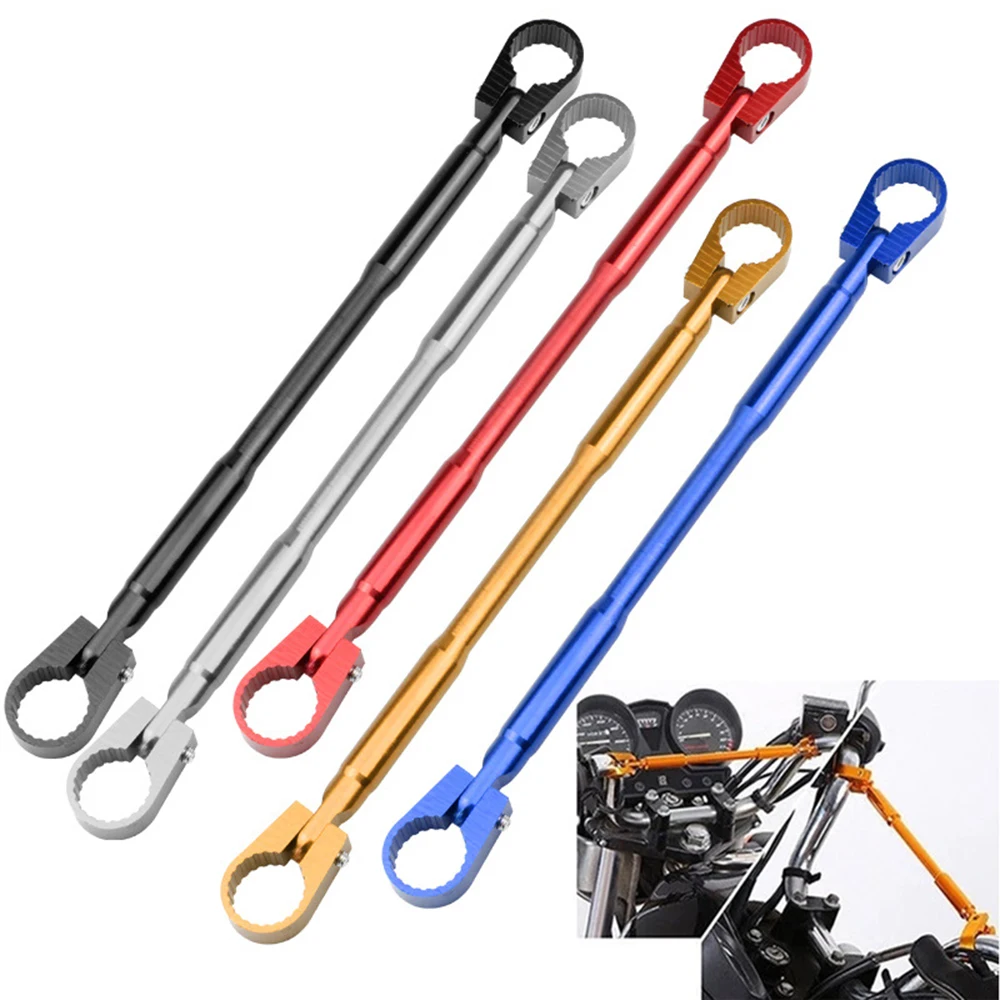 1 Pcs Motorcycle CNC Aluminum Handle Bar Cross Bar Steering Strength Lever Bar Balance Cross Bar Lever 22 mm Handlebar Universal