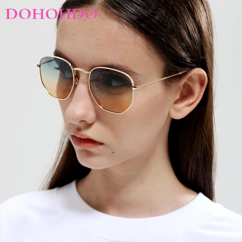 DOHOHDO Fashion Square Retro Sunglasses For Women Men Sun Glasses Classic Vintage UV400 Eyewear Shades Oculos de sol feminino