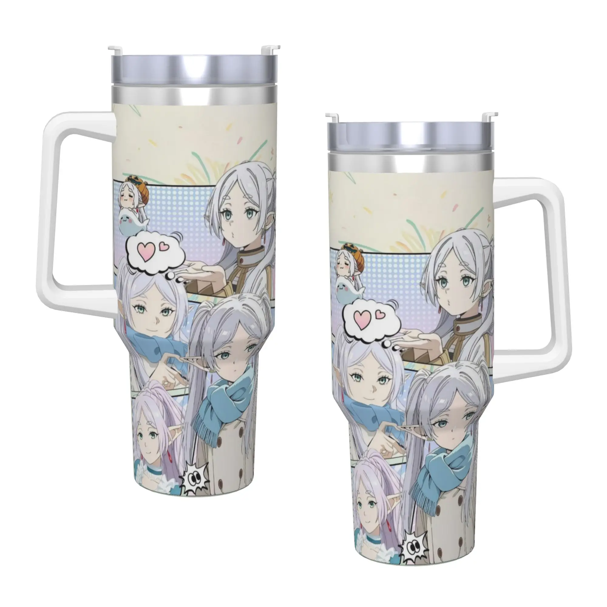 Large Capacity Frieren Beyond Journeys Tumbler  Hot Drinks Insulated Water Bottle Stainless Steel Travelist Coffee Mug