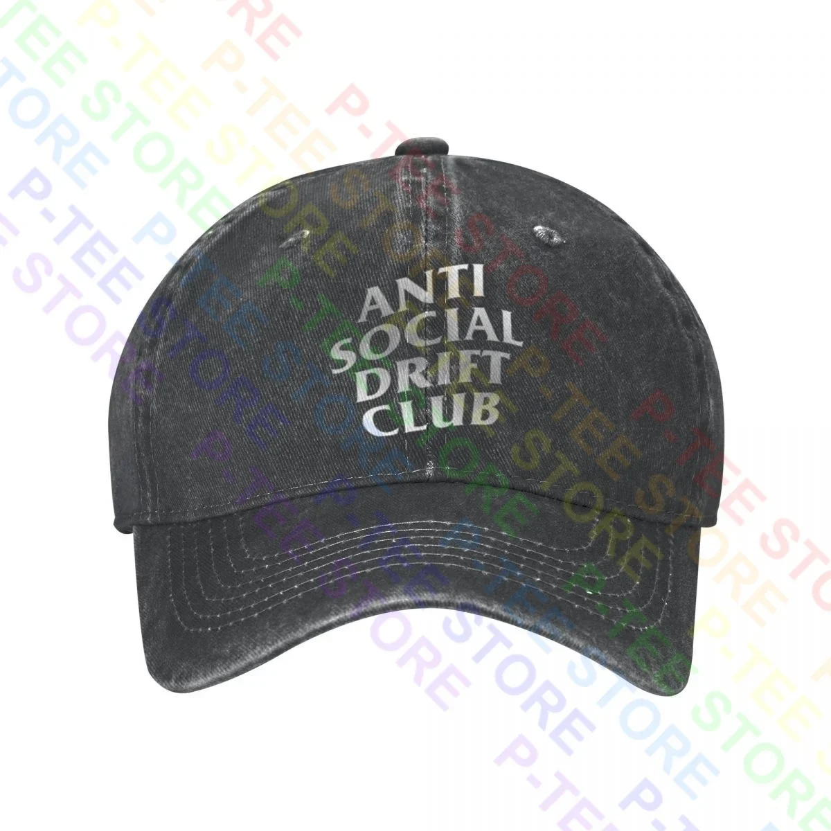 Fan Anti Social Drift Club Washed Denim Baseball Cap Trucker Hats Retro Best Seller