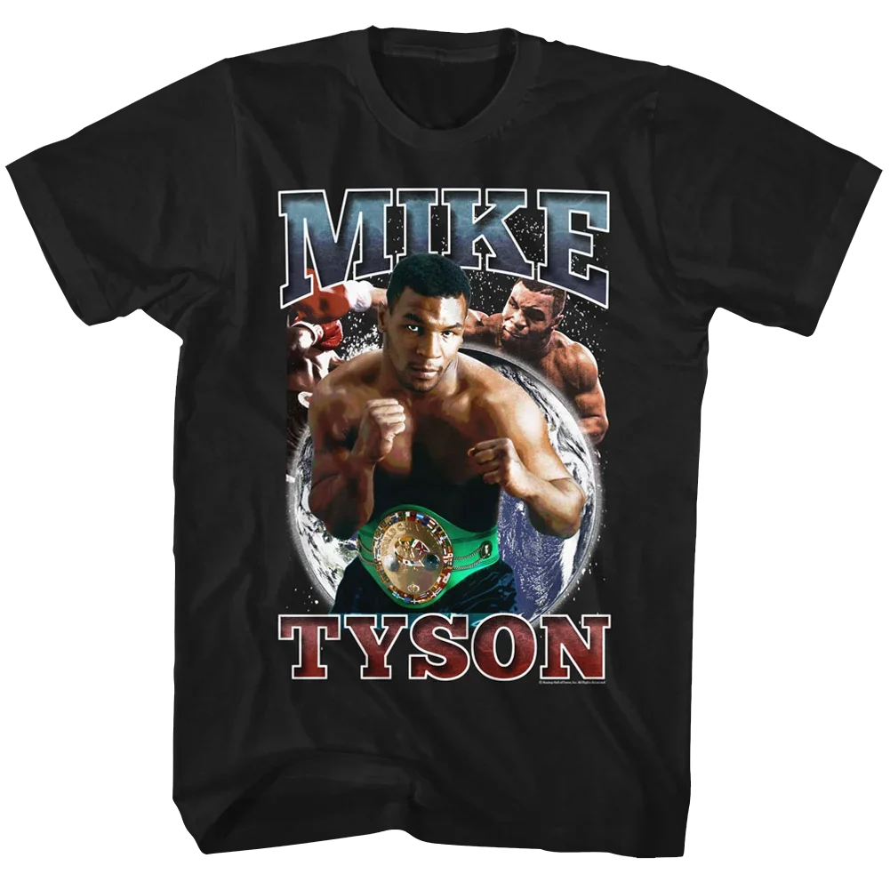 Boxing Champion Mike Tyson Commemorates T-Shirt Periphery Summer Short Sleeve Men T Shirt New American Witch Pastel Skull Born