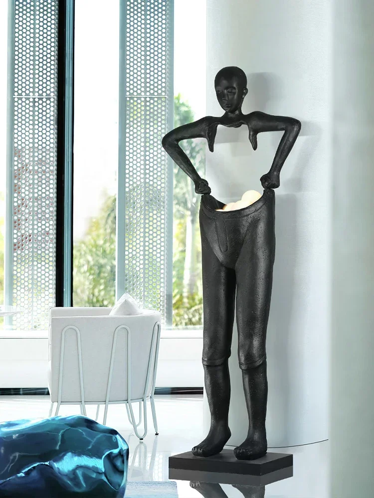 Postmodern pants man art sculpture decorative floor lamp designer hotel lobby villa shopping mall sales department
