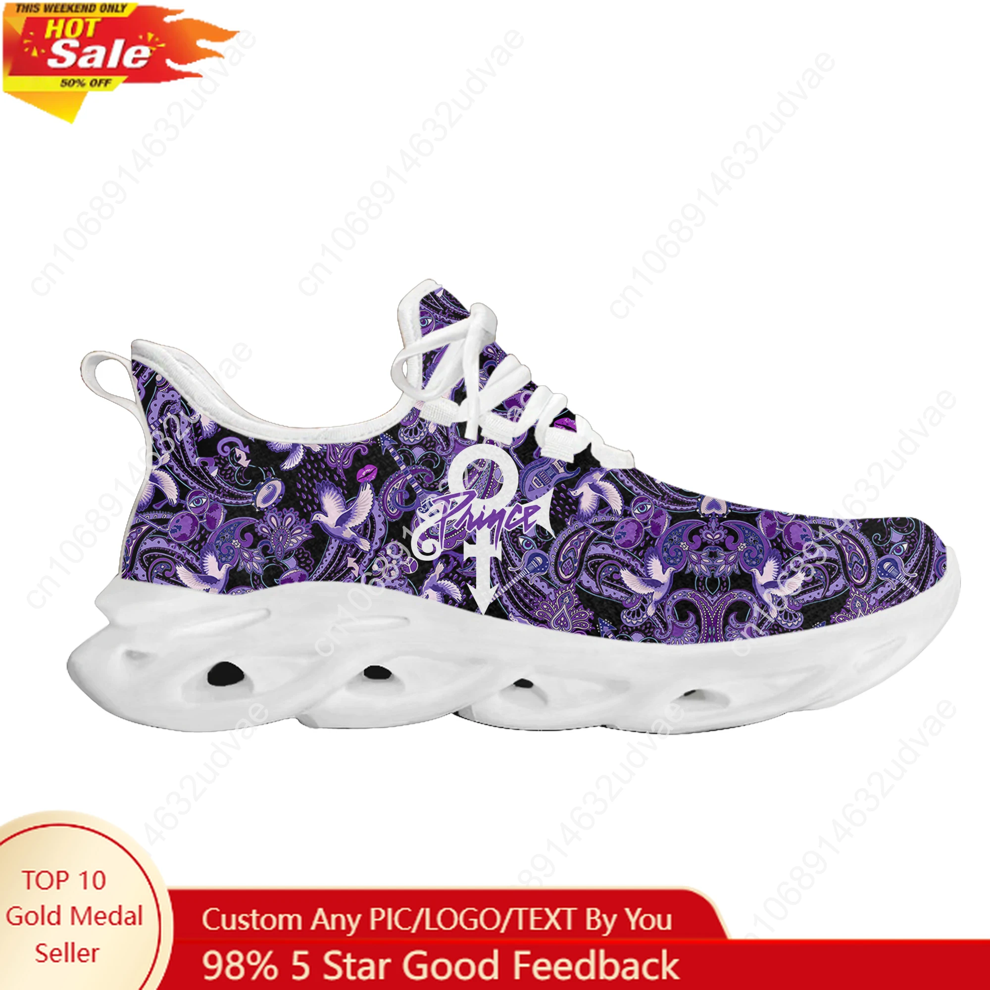 

Prince Rogers Nelson Sports Sneakers Mans Womans Running Shoes Sneaker Lace Up Mesh Footwear Tailor made Shoe White
