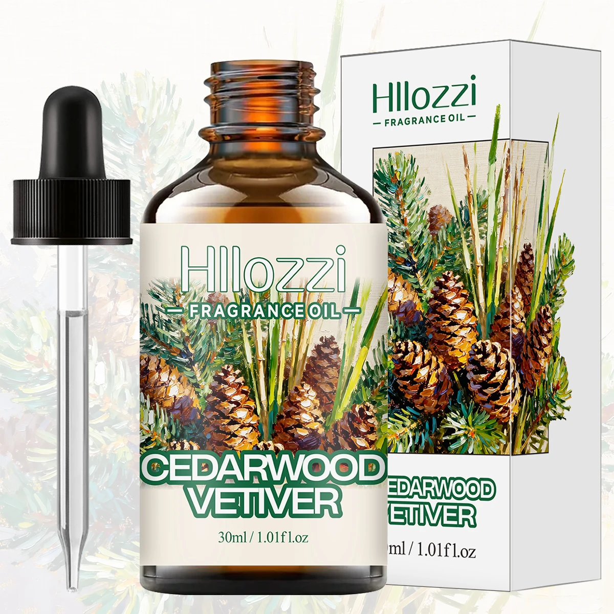 ZEDERNHOLZ-VETIVER-DUFTÖL: Für Aromatherapie, Diffusion, Duft und Duftkerzen.