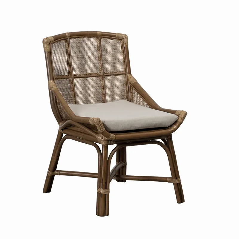

Japanese-style rattan chair, rattan retro casual single chair, restaurant dining chair, homestay tea house chair