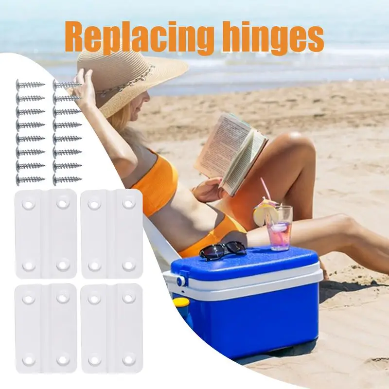 Bisagras de enfriador, tornillos de montaje de repuesto y bisagras de pecho de hielo, accesorios, piezas de bisagras de enfriador para enfriador resistente