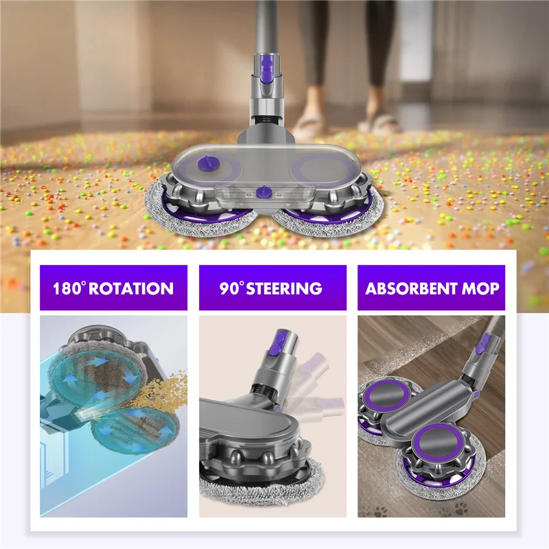 

BAAY Mop Head Replacement For Dyson V12 Digital Slim, V10 Slim Cordless Vacuum Cleaner, Mop Head + Water Tank + 6 Wipes