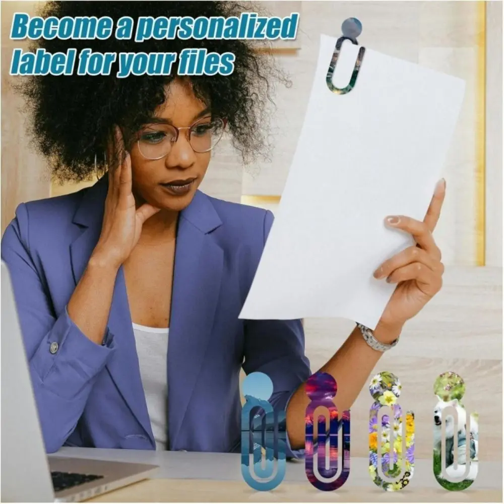 

10Pcs Acrylic DIY Bookmarks Sublimation Blanks Ornaments Acrylic Paper Clips Clear Transparent Unfinished Bookmarkers