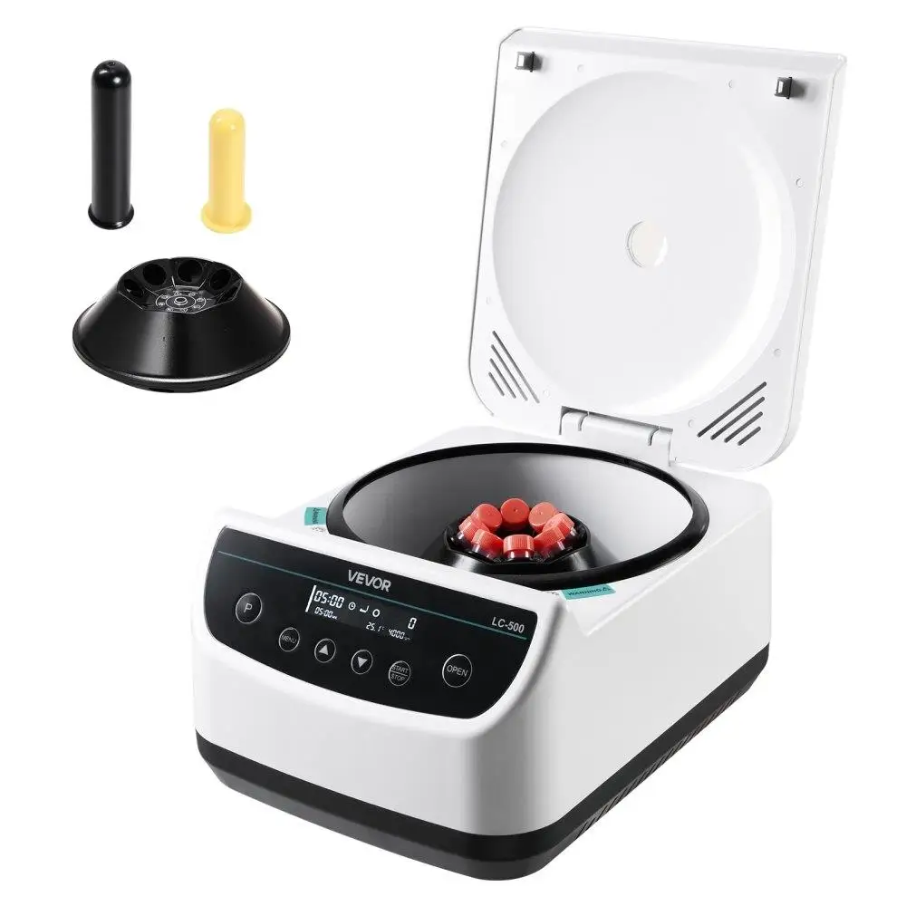 

Low Centrifuge Machine 2ml 5ml 10ml 15ml 500 to 4000rpm with Timer and Rotor for Lab Use