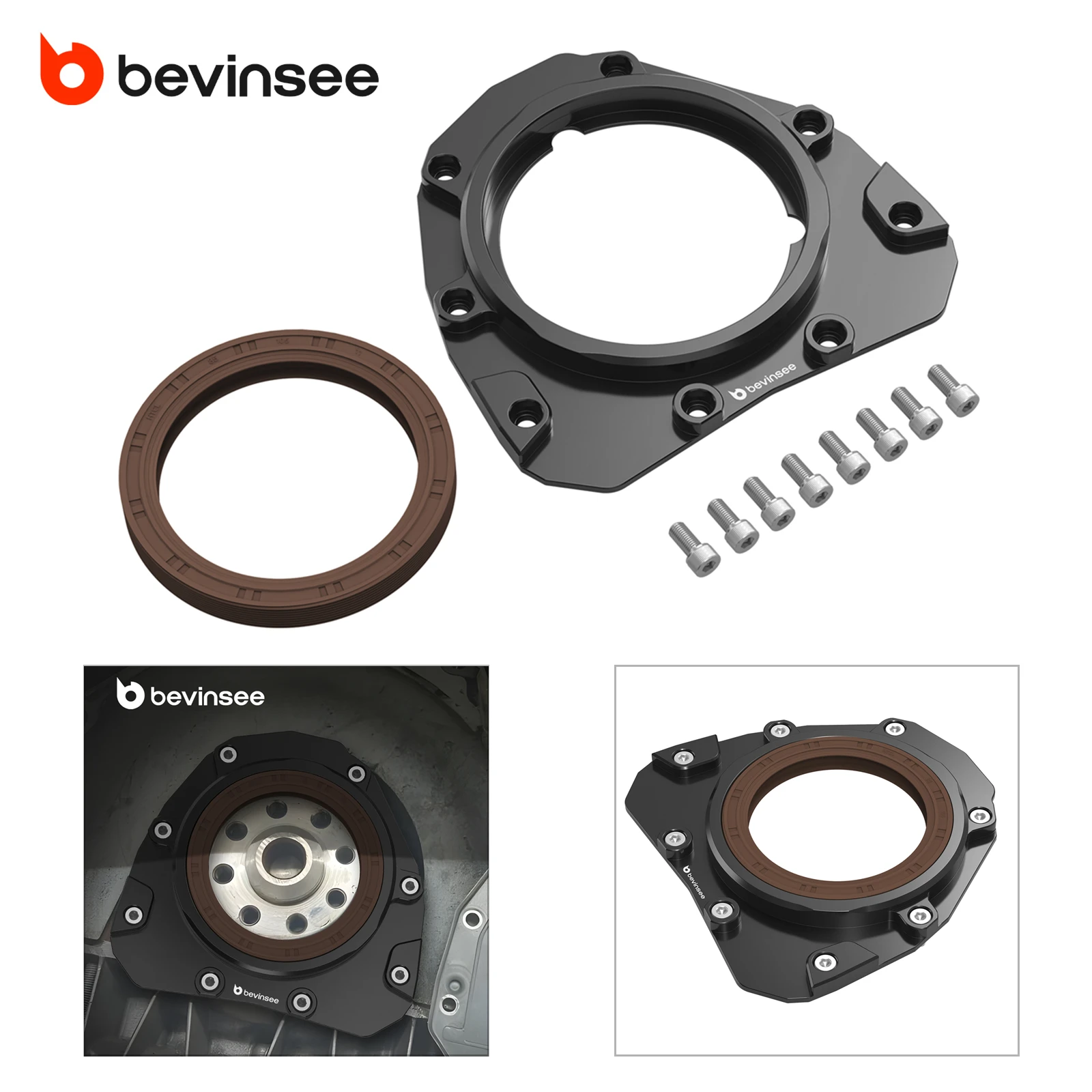 

BEVINSEE Rear Main Seal Upgrade for Audi A3 S3 8V,A4 A5 Q5 B8/B9,A6 C7,TT MK2 MK3, for VW for GTI MK5 MK6 MK7 for Passat B6 B7