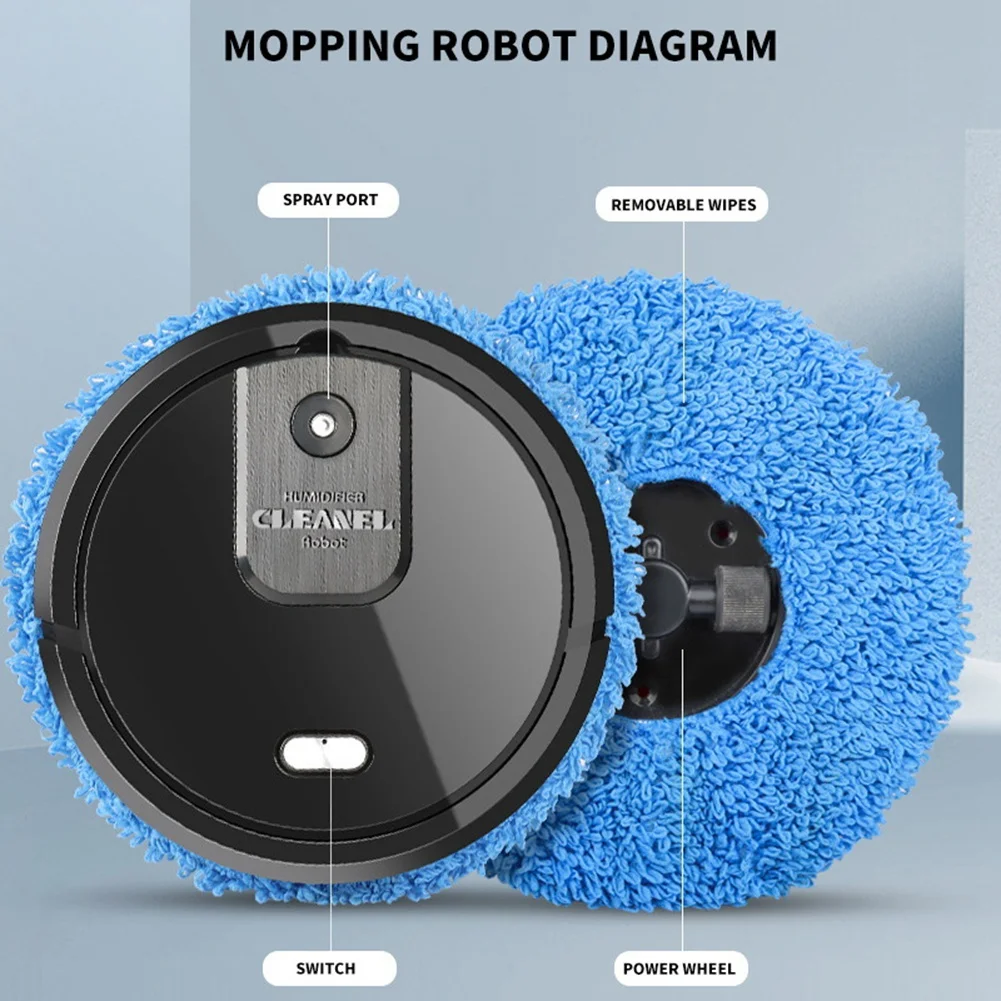 Smart Robot Vacuum Cleaner Sweeping Mopping Smart Mop Robot Dry and Wet Mop Humidifying Strong Suction Robot-A