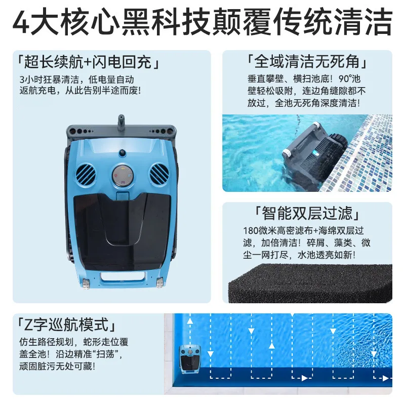 Swimming pool automatic wall climbing cleaning robot water turtle pool bottom vacuum cleaner