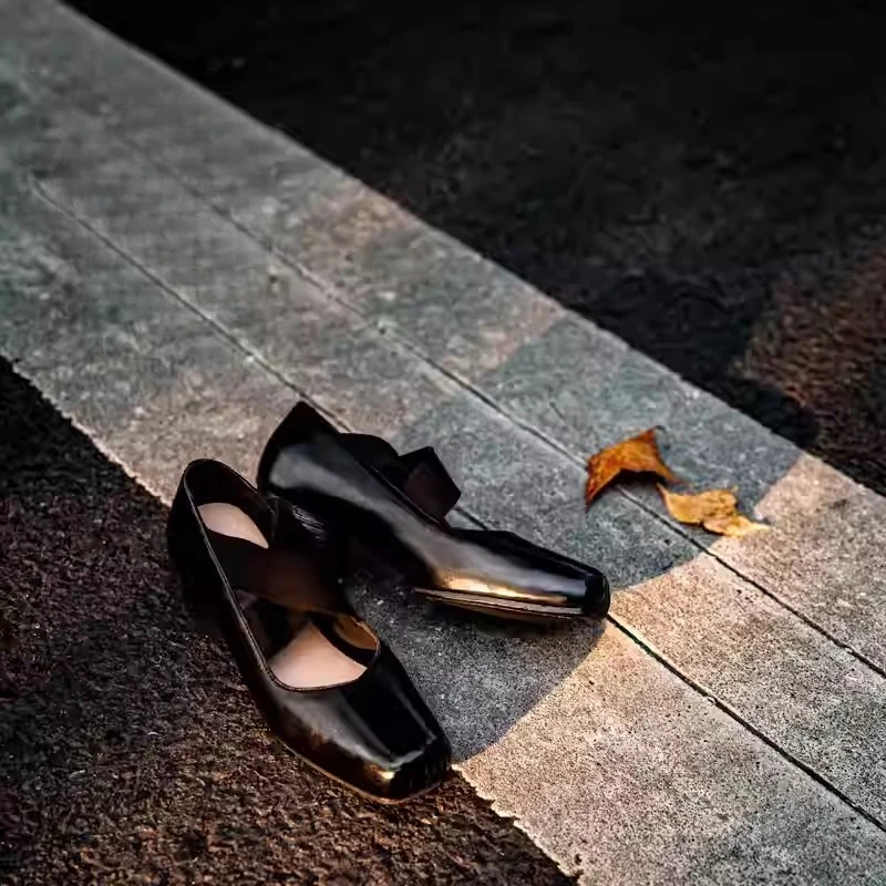 

Винтажные женские кожаные туфли на высоком каблуке из натуральной кожи, туфли-лодочки, женские гладиаторы с квадратным носком и неглубоким носком