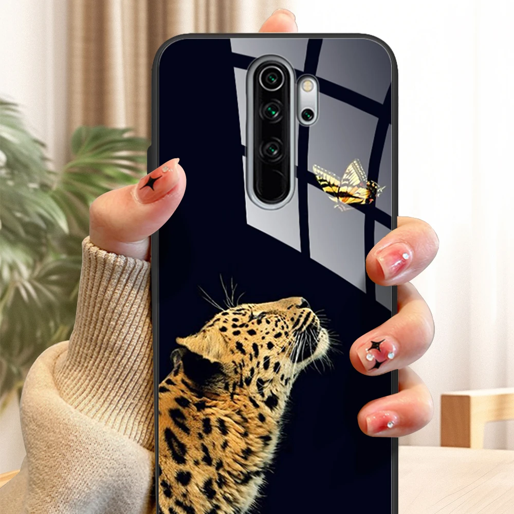 Tempered Glass Phone Case For Xiaomi Redmi Note 8 Pro Silicone Bumper Back Cover for Redmi Note8 Note 8 Pro 8T Case Cover Coque