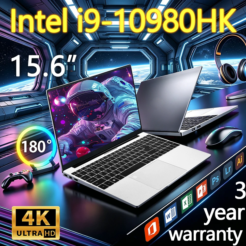 Ultra-Slim Laptop Windows 11 Intel Core i9-10980HK 16GB RAM 1TB 2TB SSD 15.6