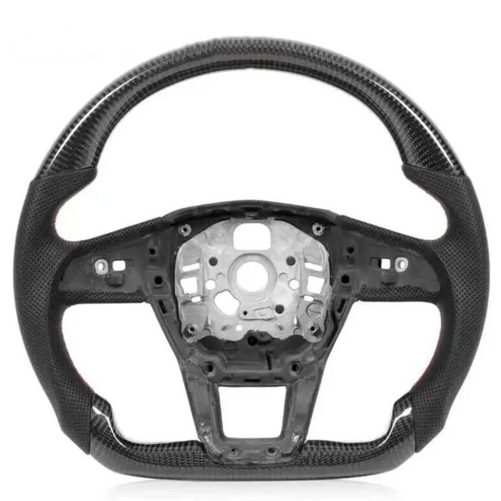 Steering Wheel Real Carbon Fiber For Audi S6 S7 RS6 RS7 SQ5 Q5 Q8 A6 A7 2018-2022 Steering Wheel Modification Car Accessories