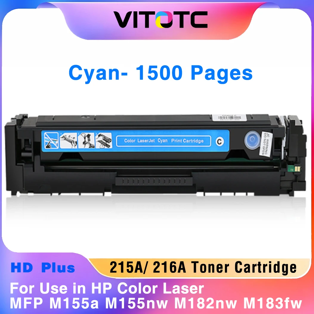 1PC 216A W2410A Toner Cartridge Compatible for HP Color Pro MFP M155a M155nw M182nw M183fw Laser Printer With Chip