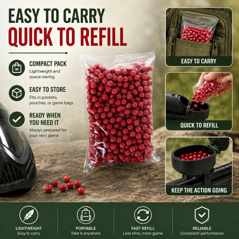 7mm Red Soft Rubber Round Pellets 500pcs Flexible Elastic Smooth Refill Spheres Outdoor Interactive Game Replacement Supplies